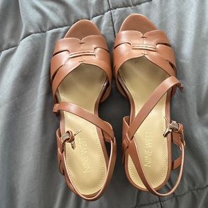 Nine West | Light Brown Wedge Heel Sandals